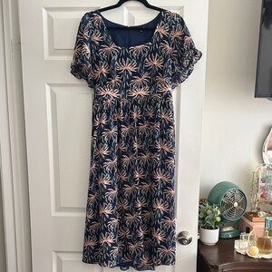 Madewell abstract print midi dress